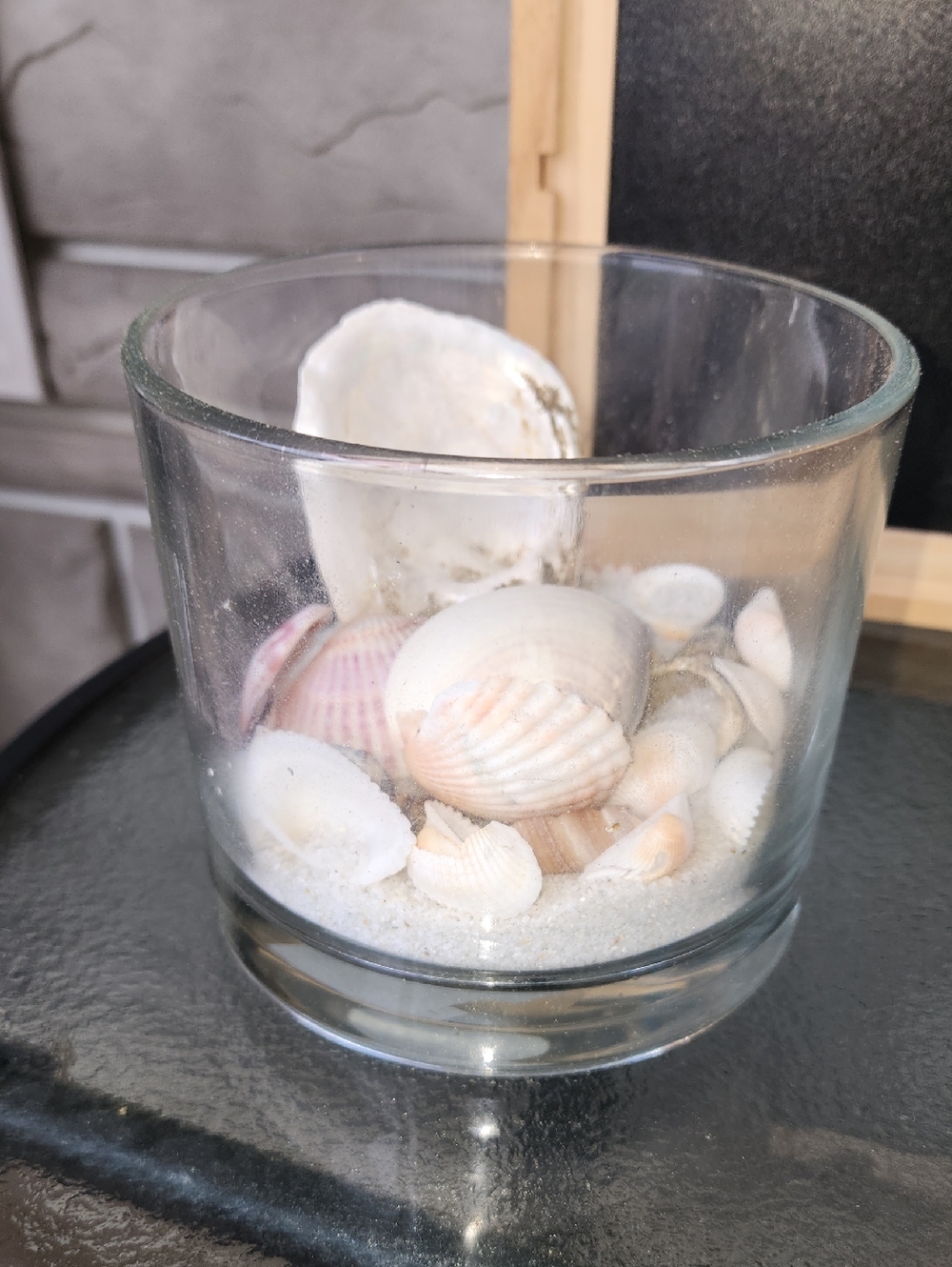 Coastal Shell Accent Vase - White & Pink Shells